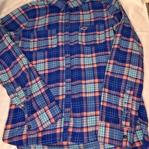 Hollister‎ plaid button up size Large
